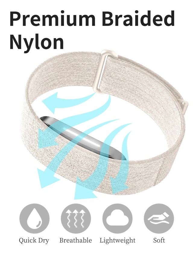 Alt view image 4 of 7 - Nylon Stretchy Sport Loop Band Compatible with Hume Band 2.0 Fitness Tracker, Breathable Adjustable Replacement Wrist Strap for Hume 2.0 Tracker