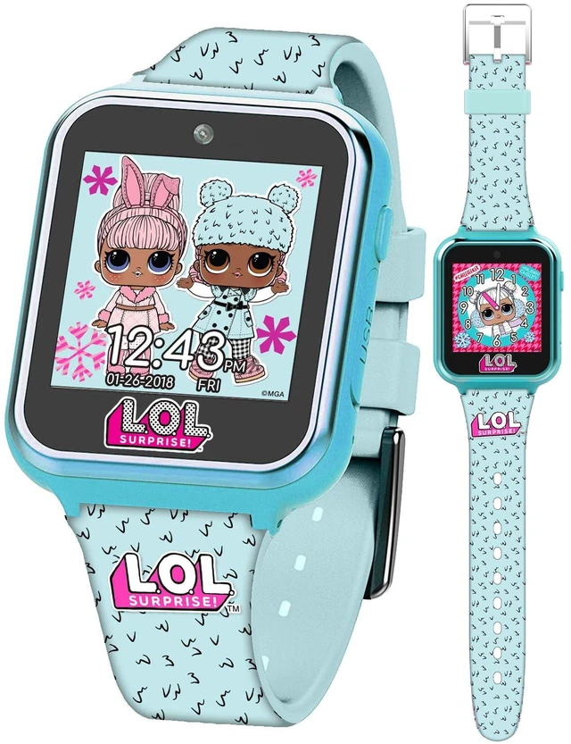 Main image of Kids LOL Surprise Light Blue Educational Touchscreen Smart Watch Toy for Girls, Boys, Toddlers - Selfie Cam, Learning Games, Alarm, Calculator, Pedometer & More (Model: LOL4299AZ)
