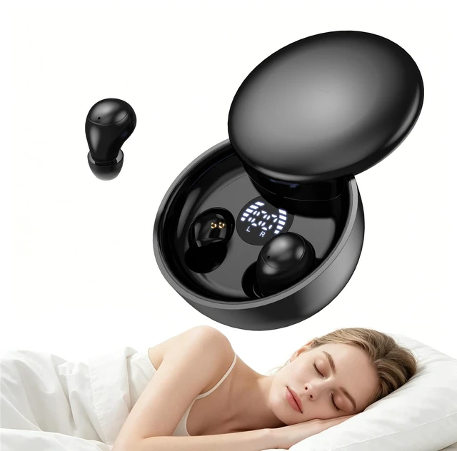 Main image of Sleep Earbuds, Invisible Mini Wireless Earbuds for Small Ear Canals, Ergonomic Bluetooth Earbuds with Premium Sound and One-Step Auto PairingDeep Black