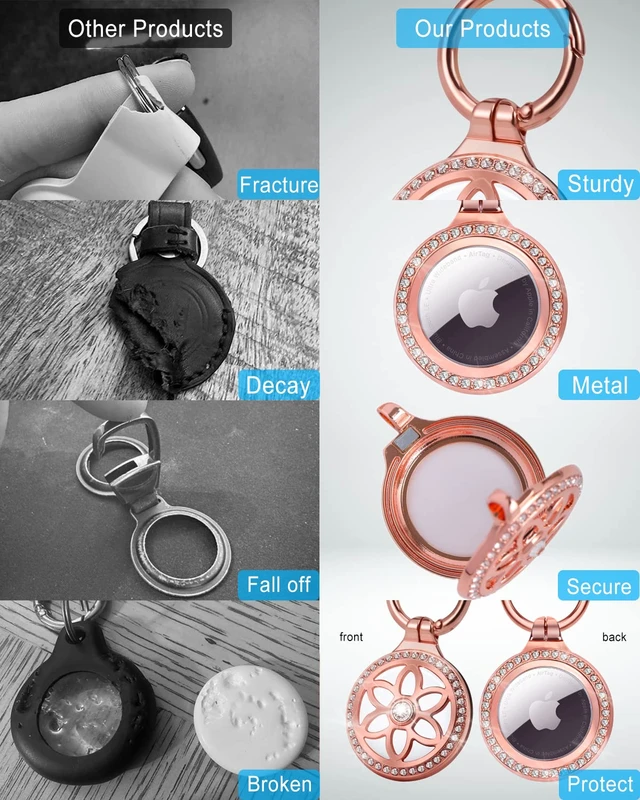 Alt view image 5 of 7 - for Airtag (1st & 2nd Gen) Necklace for Kids,Girls,Adults,Womans,Metal Badge Air Tag Holder,29in Adjustable Alloy Necklace with Airtag Case