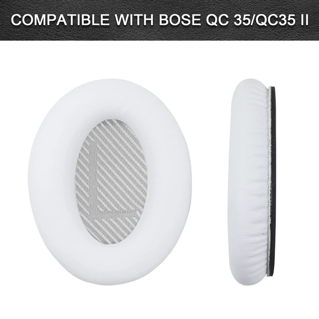 Alt view image 2 of 7 - Replacement Ear Pads for Bose QuietComfort 35 35 II 15 25(qc 35 25 15/QC35 ii), Headphone Ear Covers, High Density Memory Cotton, Soft Leather, Adaptive Noise Isolation Headphones Pads Cushions