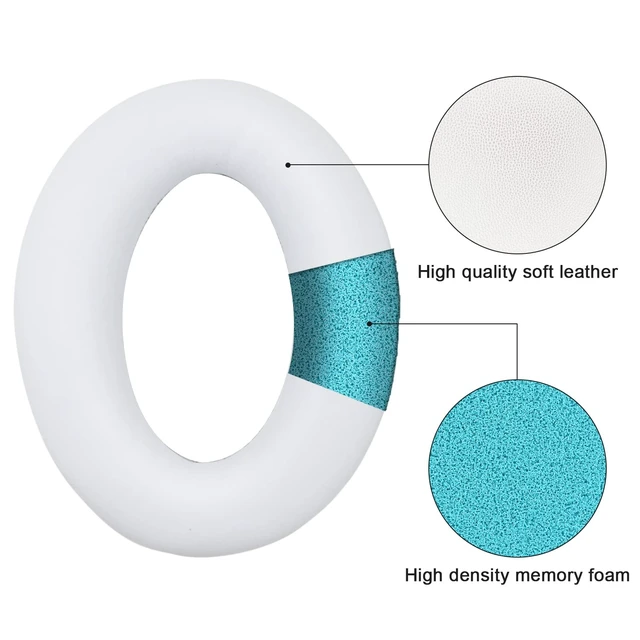 Alt view image 4 of 7 - Replacement Ear Pads for Bose QuietComfort 35 35 II 15 25(qc 35 25 15/QC35 ii), Headphone Ear Covers, High Density Memory Cotton, Soft Leather, Adaptive Noise Isolation Headphones Pads Cushions