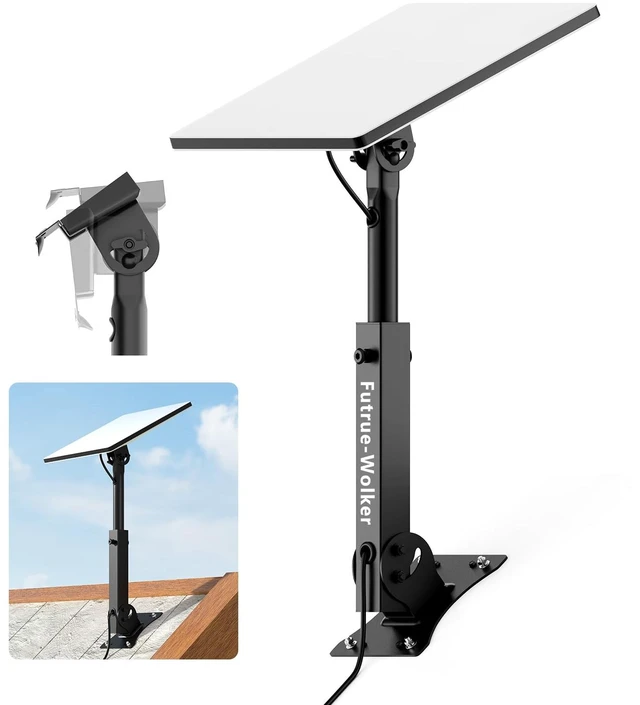 Main image of Starlink Mount for Starlink Mini/Mini X, Adjustable Wall/Roof Mounting Kit Heavy Duty Telescoping Design, Waterproof & Rustproof, Adjustable Tilt 120 for Better Signal