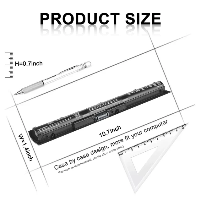Alt view image 2 of 7 - K104 Notebook Battery Compatible with HP Pavilion 14-ab 14T-ab 15-ab 15-an 17-g Series TPN-Q158 HSTNN-LB6S Spare 800049-001 800050-001 800010-421 800009-421 KI04 Notebook Laptop Battery