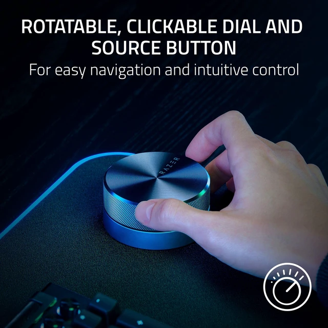 Alt view image 4 of 7 - Wireless Control Pod for Nommo V2 & Leviathan V2, USB & Bluetooth Advanced Audio Control Pod, RGB Light Customization, Rotatable, Clickable Dial & Source Button, Durable Aluminum Alloy