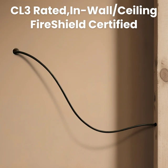 Alt view image 5 of 7 - 16 Gauge Outdoor Speaker Wire 200ft CL3 Direct Burial OFC Cable CL2 Rated, 2 Conductor Stranded Core, UV and Weather Resistant, No Conduit Needed Underground, Garden Patio Pool Audio