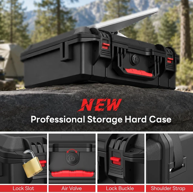 Alt view image 6 of 7 - Starlink Mini Case-Waterproof Hard Travel Case for Starlink Accessories Shockproof & Waterproof Storage Solution with Dual Carry Options, Perfect for Travel, Camping & RV Adventures