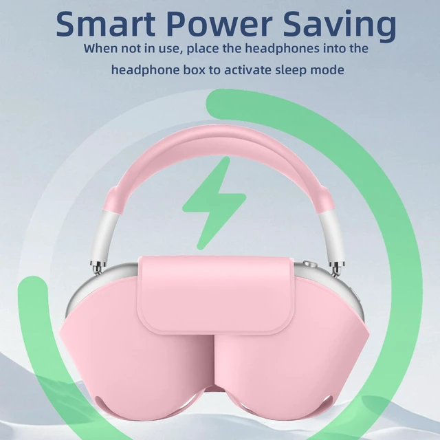 Alt view image 4 of 7 - 5 in 1 Compatible with Airpods Max 2/1 Smart Case Cover, (2020/2026) Sleep Mode Compatible, for Apple AirPod Max Headphones Case Soft Leather & Silicone Set Protective Accessories Portable, Pink