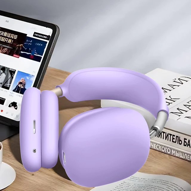 Alt view image 7 of 7 - 5 in 1 Compatible with Airpods Max 2/1 Smart Case Cover, (2020/2026) Sleep Mode Compatible, for Apple AirPod Max Headphones Case Soft Leather & Silicone Set Protective Accessories Portable,Purple