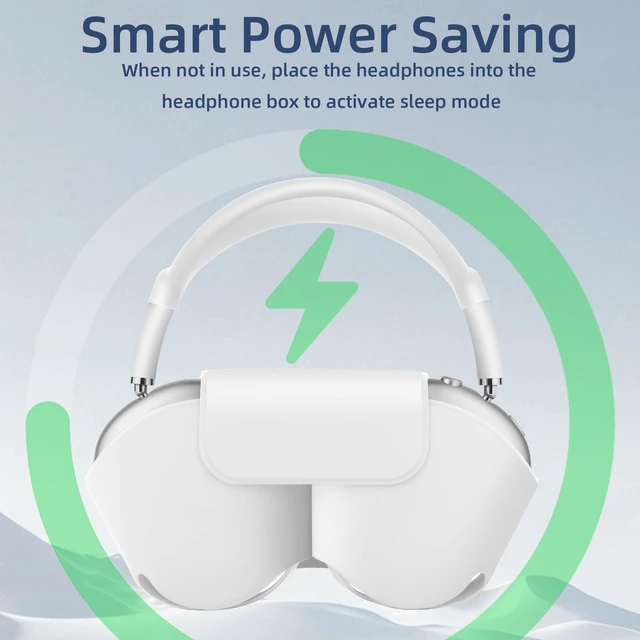 Alt view image 4 of 7 - 5 in 1 Compatible with Airpods Max 2/1 Smart Case Cover, (2020/2026) Sleep Mode Compatible, for Apple AirPod Max Headphones Case Soft Leather & Silicone Set Protective Accessories Portable, White