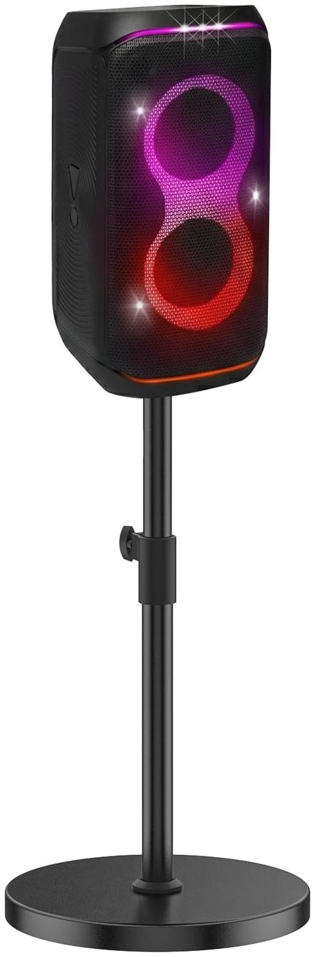 Main image of Floor Speaker Stand for JBL PartyBox 100/110/120/130 Stand, Adjustable Height 24.4"-32.3", Heavy Duty Surround Speaker Stands for JBL PartyBox Stand with Reinforced Base, Supports Up to 57 Lbs, 1 Pack