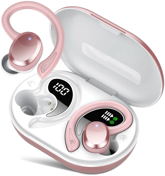 Main image of Wireless Earbuds, 2026 New Bluetooth 5.4 Headphones Sport Earphones with 68Hrs Playtime LED Display ENC Noise Cancelling Mic, IPX7 Waterproof Over Ear Ear Buds with Hook for Sports/Running