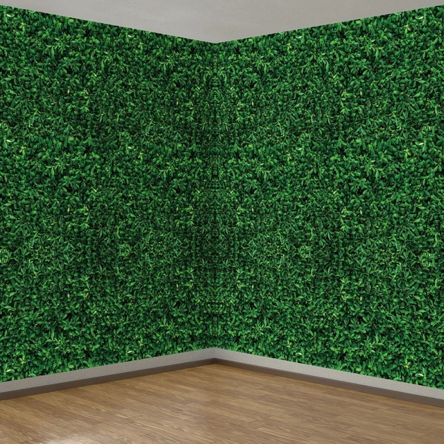 Main image of 12 Pcs 9 x 4.5 Ft Green Leaves Photography Backdrop Grass Tablecloth Waterproof 3D Leaf Backdrop for Photo Booth, Green Leaves Plastic Tablecloths, Reusable Party Decor for Baby Shower Birthday