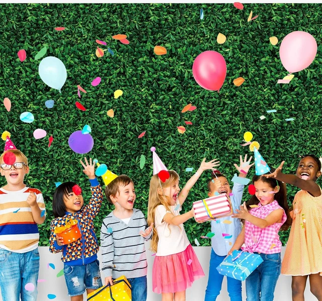 Alt view image 5 of 6 - 12 Pcs 9 x 4.5 Ft Green Leaves Photography Backdrop Grass Tablecloth Waterproof 3D Leaf Backdrop for Photo Booth, Green Leaves Plastic Tablecloths, Reusable Party Decor for Baby Shower Birthday