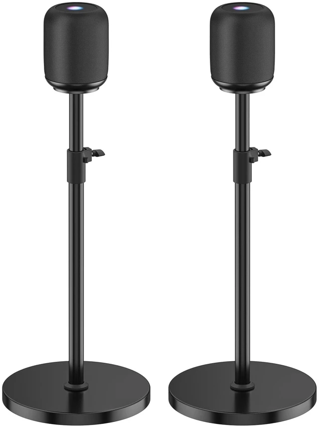 Main image of Heavy Duty Speaker Stands for HomePod 1 & 2, 2 Pack - Black