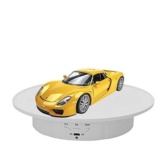 Alt view image 5 of 7 - Motorized Rotating Display Stand, 7.87inch /17.6lbs Load, 360 Degree Electric Rotating Turntable for Photography Products, Jewelry, 3D Model,with 5 Colors Backgrounds White