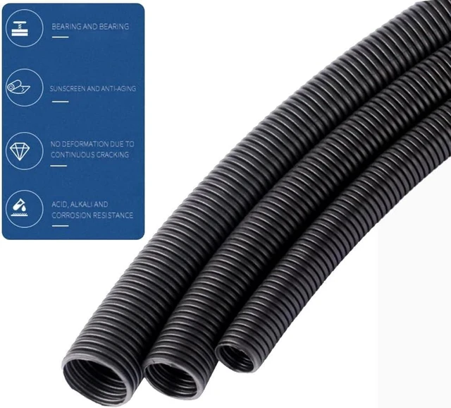 Alt view image 5 of 7 - 32 FT 1/2 inch Split Wire Loom Tubing Wire Conduit,Flexible Wire Covers Cord Protectors,Cord Protectors from Pets,Black (1/2"-32ft)