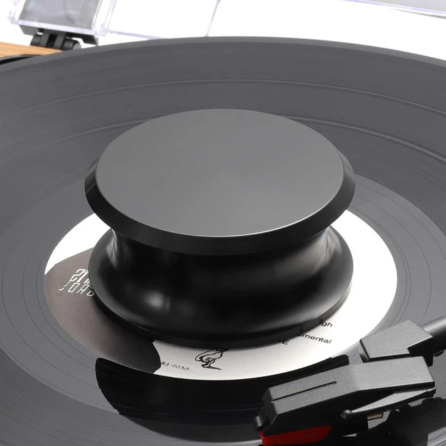 Alt view image 3 of 5 - Record Weight Stabilizer, 11.3oz Vinyl Weight for Turntable (Black) Turntable Weight Clamps, Aluminum Vinyl Record Stabilizer, Reduces Vibration for LP Record Player, Fits Most Turntables