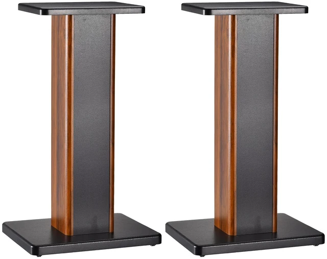 Main image of Wood Speaker Stands, 2 Pack 19.7 Inch (50cm) Universal Speaker Stand Hollowed Stands Enhanced Audio Listening for Home Theaters Cinema