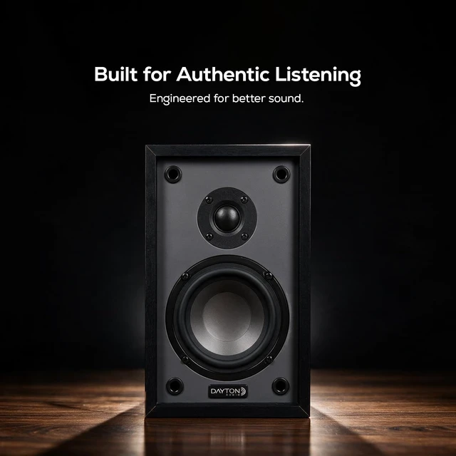 Alt view image 2 of 7 - Classic B40A Powered Bluetooth Bookshelf Speaker Pair Black 1" Silk Dome Tweeter & 4" Woofer, Dolby Atmos & DTS:X Compatible, Bluetooth, True Hi-Fi Crossover Network
