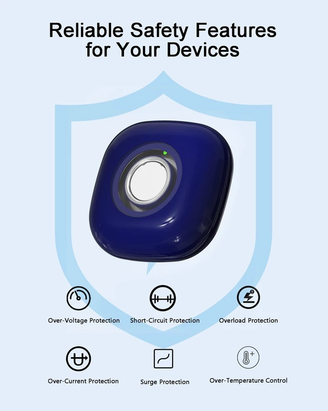 Alt view image 7 of 7 - Portable Charging Case for Oura Ring Gen 4/5 Dock, 10 Charges, Blue Pocket-Sized Travel Holder Case (Sizes 615), 1-Hour USB-C Recharge, Clear LED Window, Magnetic Snap-Lock Dock Excluded