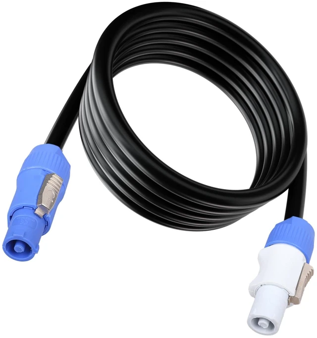 Main image of 3 Pin PowerCon Power Cable AC PowerCon Input to Output 12AWG Power Extension Cable Fits for Stage Light,LED Screen Beam Moving Head Light, Audio Video Equipment and More (1.85M/6FT)