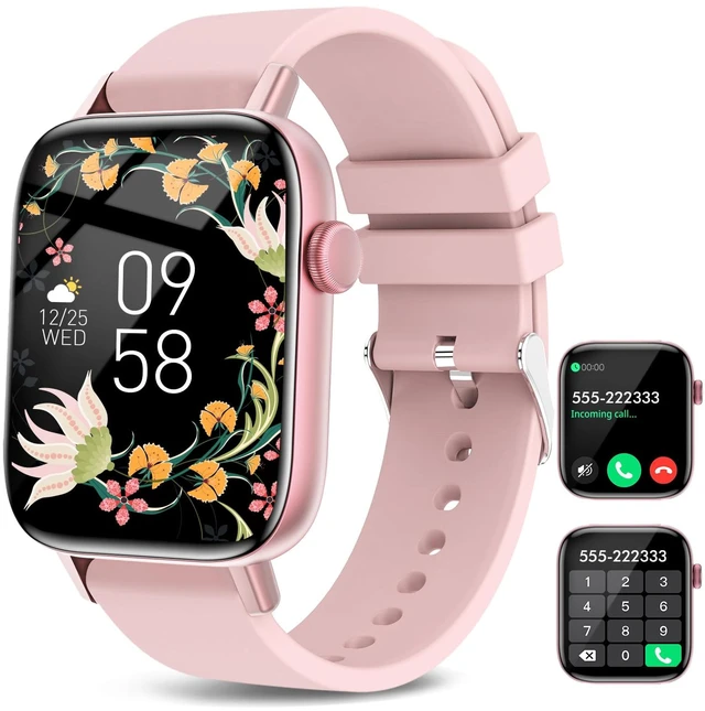 Main image of Smart Watch for Android iPhone-Call Receive/Dial/Read Message/AI Control-1.9" HD Screen-IP67 Waterproof Fitness Smartwatch-Blood Pressure/Heart Rate/SpO2/Sleep Monitor (Light Pink)
