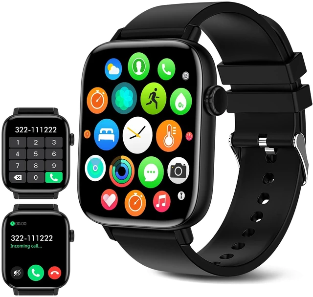 Main image of Smart Watch for Android iPhone, 1.9" Fitness Tracker with (Answer/Make Calls) IP 67 Waterproof Sport Digital Watches, Blood Pressure Heart Rate Monitor Step Counter Sleep Tracker