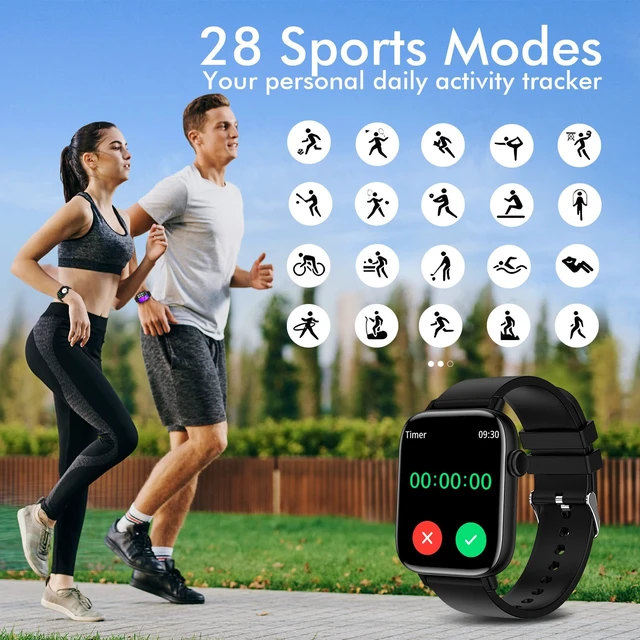 Alt view image 3 of 7 - Smart Watch for Android iPhone, 1.9" Fitness Tracker with (Answer/Make Calls) IP 67 Waterproof Sport Digital Watches, Blood Pressure Heart Rate Monitor Step Counter Sleep Tracker