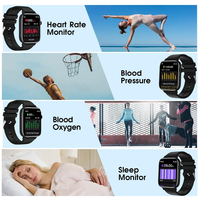 Alt view image 5 of 7 - Smart Watch for Android iPhone, 1.9" Fitness Tracker with (Answer/Make Calls) IP 67 Waterproof Sport Digital Watches, Blood Pressure Heart Rate Monitor Step Counter Sleep Tracker