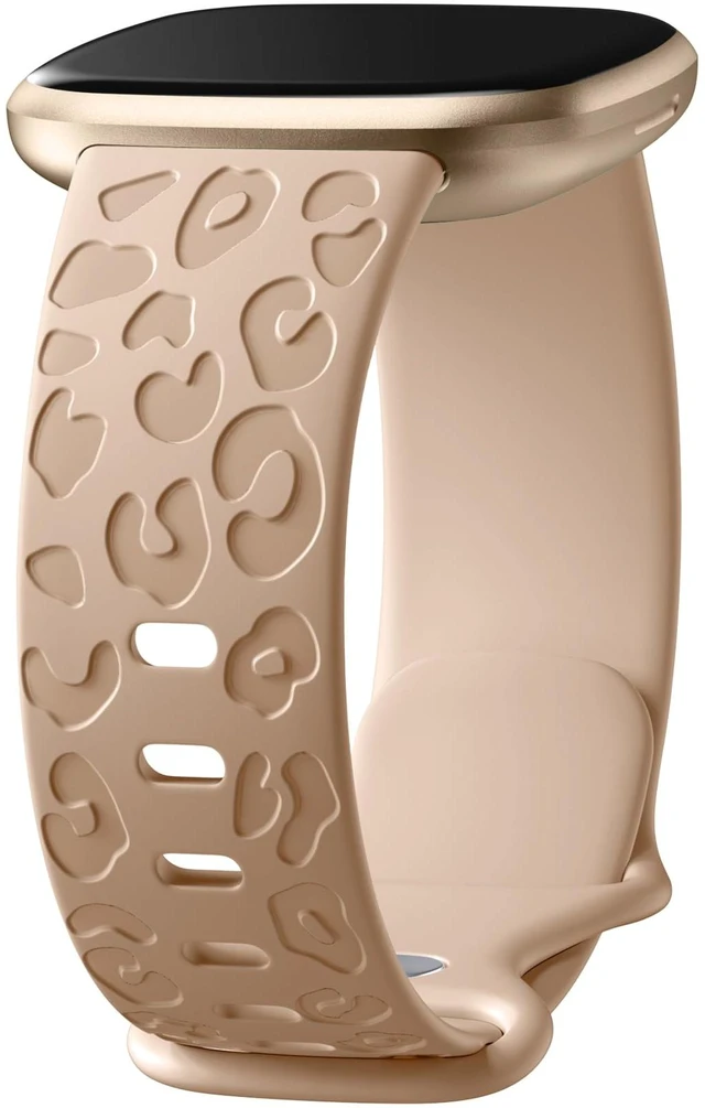 Main image of Leopard Bands Compatible with Fitbit Versa 4/Sense 2/Sense/Versa 3 Cute Fancy Bands Compatible with Fitbit Versa 4 Bands for Women, Waterproof Replacement Strap for Sense 2/Sense/Versa 3 Bands