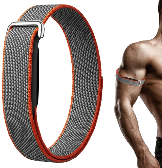Main image of Elastic Nylon Sport Bicep Bands Compatible with Google Fitbit Air Band Breathable Arm/Ankle/Wrist Straps for Fitbit Air Fitness Tracker, Adjustable Replacement Fitbit Air Bicep Band for Women Men