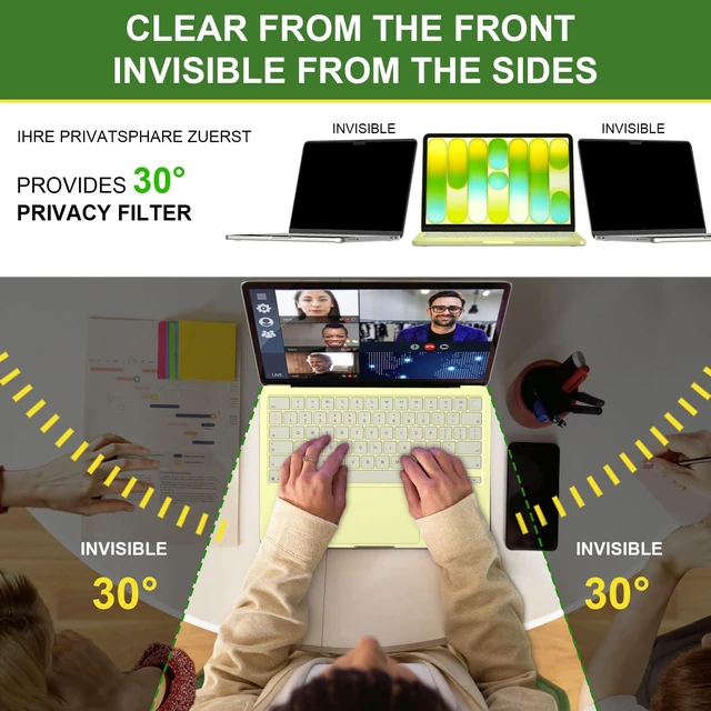 Alt view image 4 of 7 - Neo 13Inch Magnetic Privacy Screen Protector for MacBook Neo 13 Inch (A18 Pro, 2026)