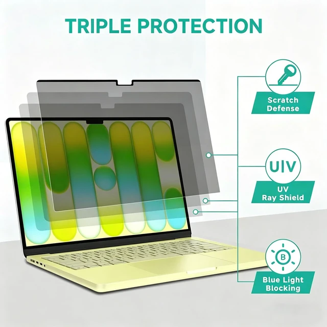 Alt view image 7 of 7 - Neo 13Inch Magnetic Privacy Screen Protector for MacBook Neo 13 Inch (A18 Pro, 2026)