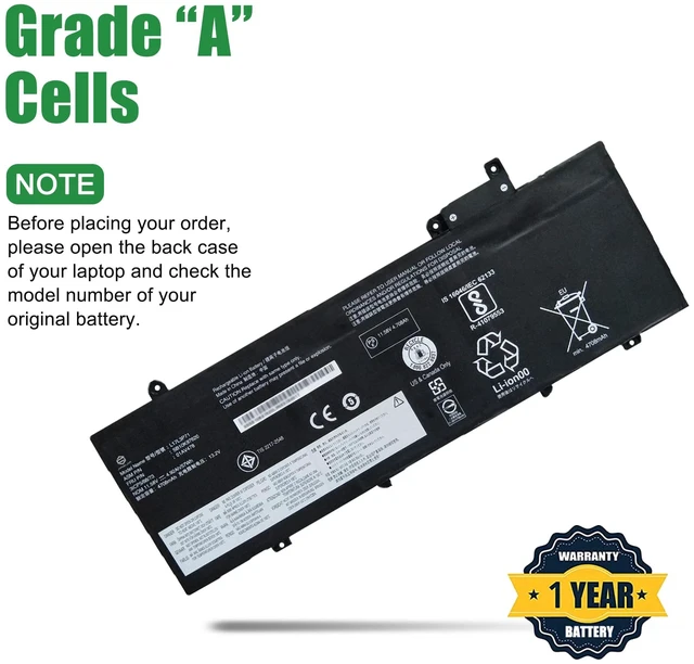 Alt view image 4 of 6 - 01AV478 L17L3P71 SB10K97620 Laptop Battery Replacement for Lenovo ThinkPad T480s Series Notebook L17M3P71 01AV479 SB10K97621 L17M3P72 01AV480 SB10K97622 11.58V 57Wh 4920mAh