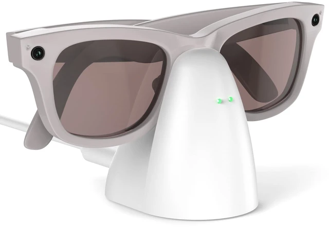 Main image of Upgraded Charging Dock Stand for Ray Ban Meta Smart Glasses, Fully Compatible with Wayfarer, Headliner, Skyler Gen 1 & Gen 2, Stable Charging, Not Compatible with Oakley HSTN & Display Models