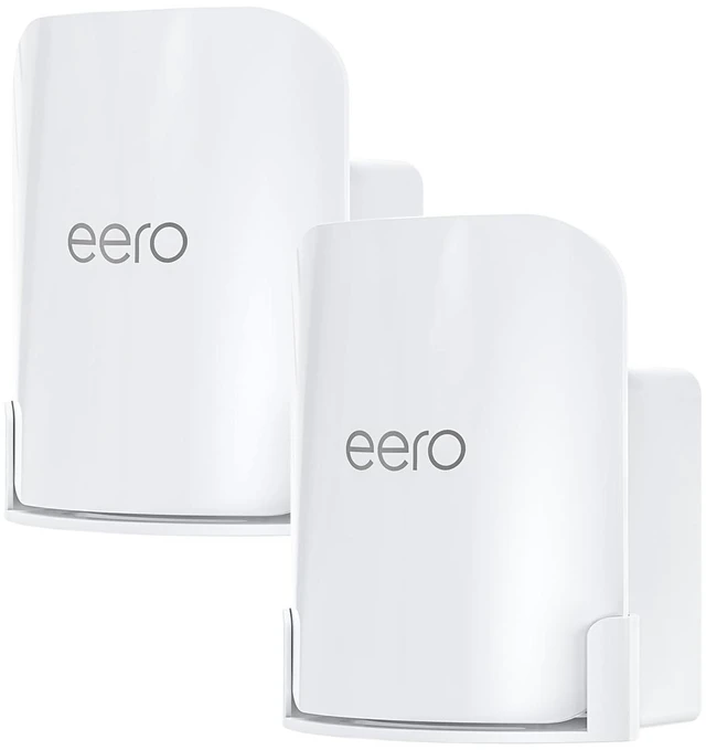Main image of ® 2-in-1 Wall & Outlet Mount Kit for eero Pro 7 WiFi 7 Router Fits eero Pro 7 Tri-Band Mesh Wi-Fi 7 Router, Hidden Cable Management, Durable ABS Plastic, Space-Saving Design,White, 2 Pack