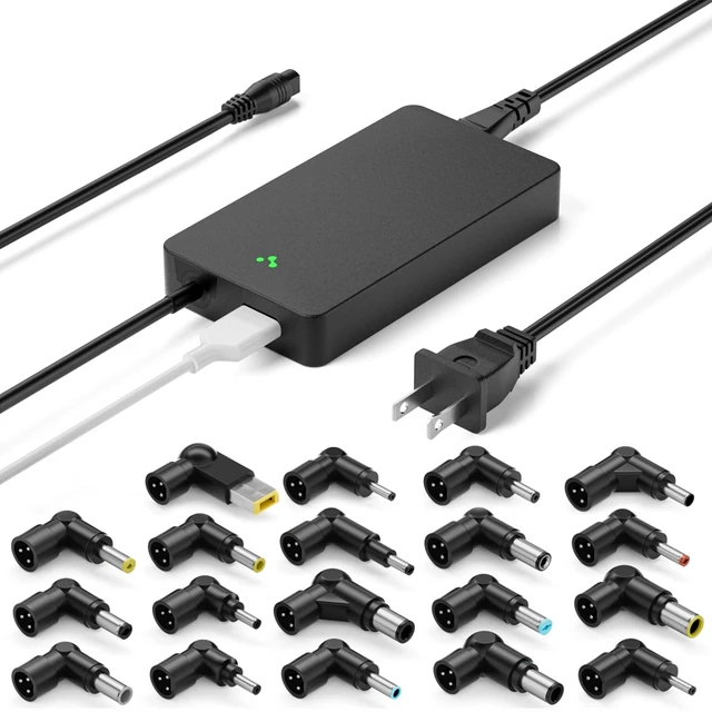 Alt view image 6 of 7 - 90W Universal Laptop Charger with Fast Charging USB Port &19 Tips Power Adapter Supply Cord for Hp Dell Toshiba IBM Lenovo Acer Asus Samsung Sony Fujitsu Gateway