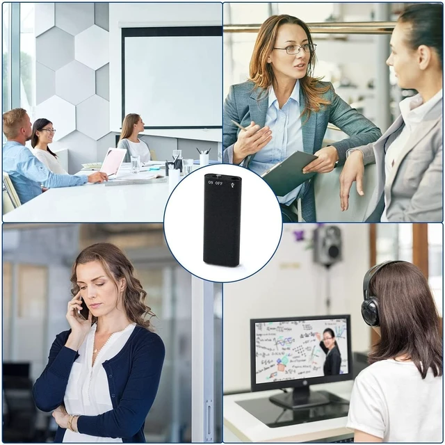 Alt view image 7 of 7 - Mini Voice Recorder - Voice Activated Recorder with Intelligent Triple Noise Reduction, 800 Hours Recording Device,an Audio Recording Tool Suitable for Interviews, Study and Meetings (64GB)