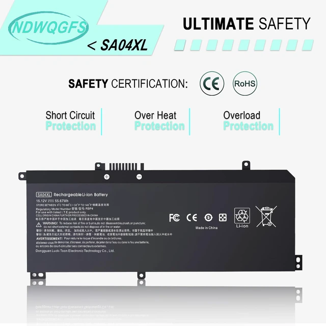 Alt view image 6 of 6 - SA04XL L43267-005 Replacement for HP Envy X360 15m-ds0011dx 15m-ds0xxx 15m-dr0xxx 15t-dr100 15m-dr1xxx 15m-dr0012dx 15m-dr0011dx 15M-DR 15M-DS 17t-cg100 17-cg100 Series SA04055XL HSTNN-OB1F
