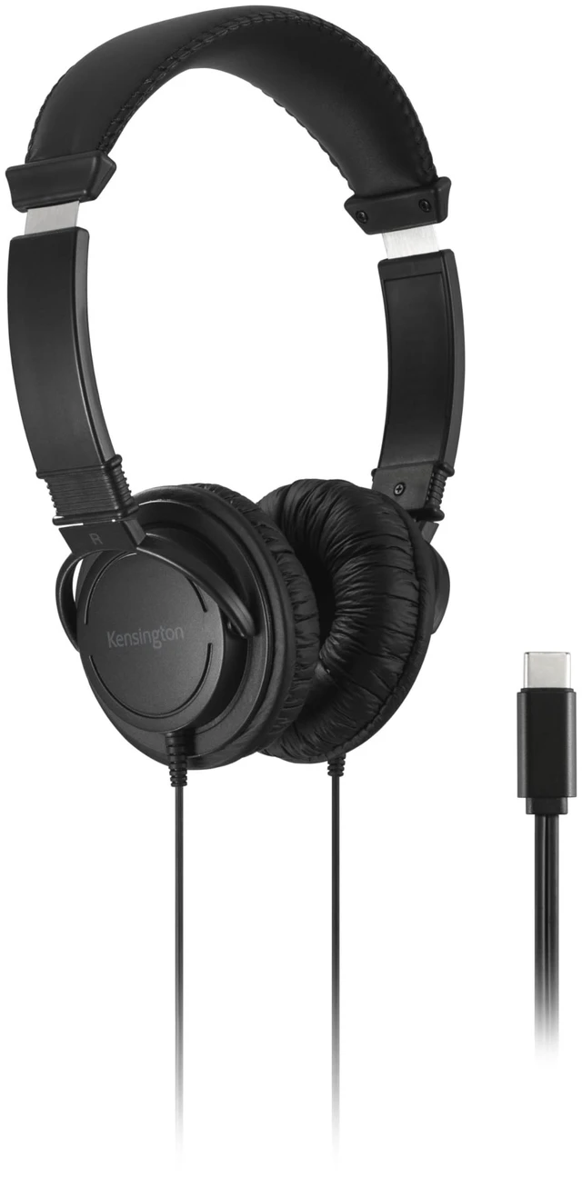Main image of Classic EQ USB-C Headphone, 6 ft (1.8m) Nylon Braided Cord, for School, Kids, Adults, Padded Adjustable Headband, Black (K97456WWB)