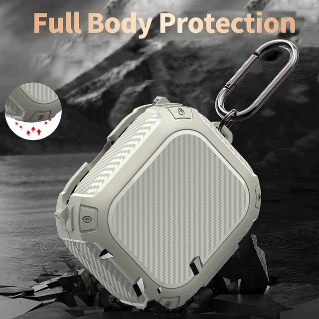 Alt view image 3 of 7 - Compatible with Beats Powerbeats Pro 2 Case with Lock 2025, Rugged Shockproof Protective Hard Powerbeat Pro2 Cover Skin with Carabiner&Cleaner Kit Men Women for PowerBeat Pro 2,Quick Sand