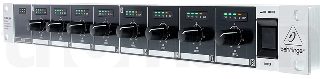 Alt view image 6 of 7 - DS2800 Professional 2-Input 8-Output Distribution Splitter 2-input 8-output splitter with gold-plated XLR connectors for studios, restaurants and retail shops