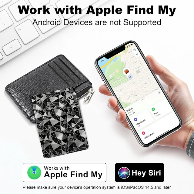 Alt view image 2 of 7 - 4-Pack Wallet Tracker Cards, Works with Apple Find My 1.6mm thin, Qi rechargeable, 5-month battery, IP68 waterproof, Left-Behind Alerts, iPhone & iPad compatible