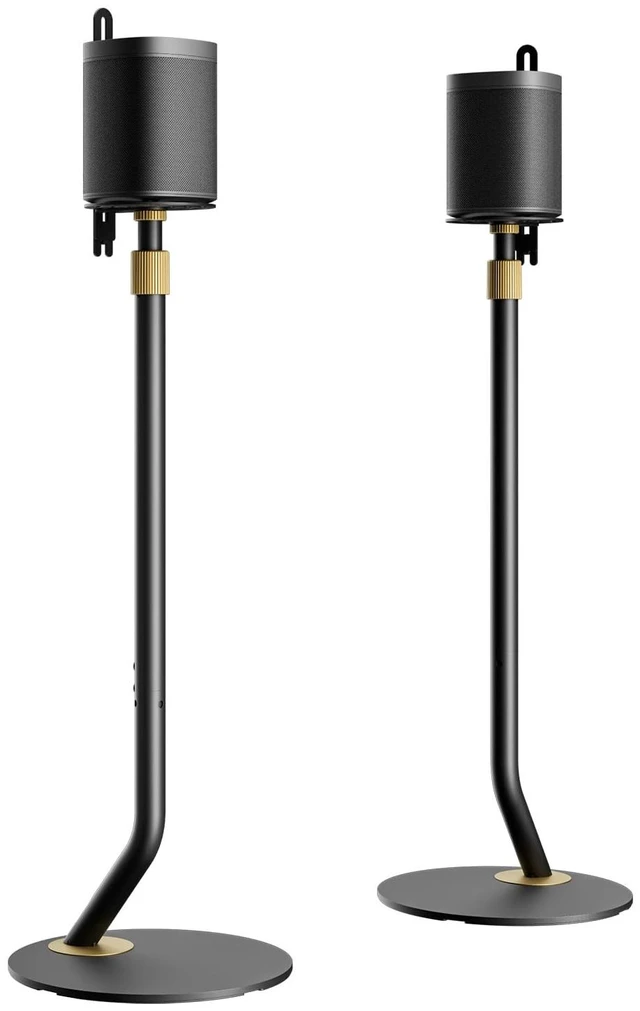 Main image of Universal Speaker Stand Pair, with Height Adjustable, Black,1 Pair Satellite & Small Bookshelf Speakers, Modern Design, Up to 11lb Each, Extend 27.5 to 39.3 for Multi-Audio, Master Series