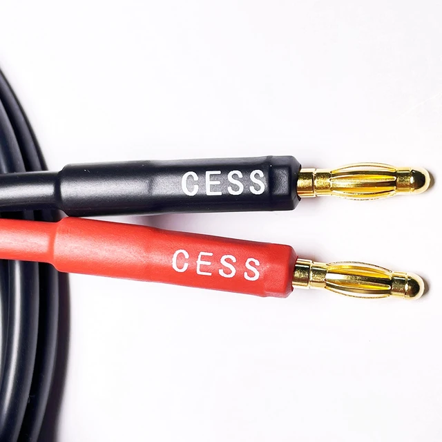 Alt view image 2 of 5 - Banana Plug Speaker Cable, 12AWG, 2-Pack (3 Feet) Soft tinned-copper wiring for dependable speaker connections