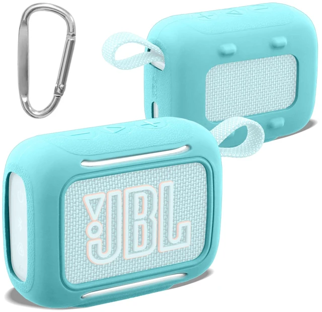 Main image of for JBL Go 5 Waterproof Bluetooth Speaker Silicone Cover, Mint Green Snug Fit, Portable Carabiner Clip, Shock Absorption, Drop Protection, Travel Lightweight Design, Protective Skin Case