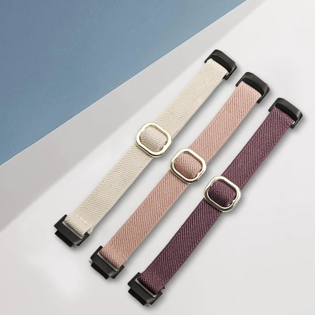 Alt view image 4 of 7 - 4 Pack Elastic Nylon Compatible with Fitbit Inspire 3 Band/Fitbit Inspire 2 Band, Adjustable Soft Stretchy Sport Strap Replacement Wristband for Inspire 3/2 Women Men