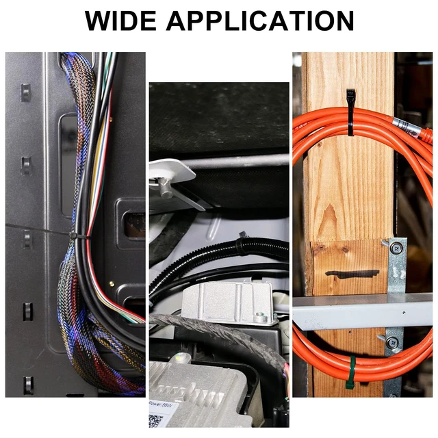 Alt view image 7 of 7 - 100 PCS Push Mount Zip Ties, 8.3 Inch Nylon Car Mount Wire Ties Snap in Cable Zip Ties, Black Push Mount Cable Ties Automotive Zip Ties Wire Harness Clips for Wire Tying (8.3" L x 0.2" W)