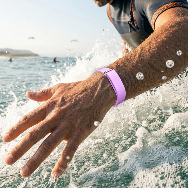 Alt view image 5 of 7 - Soft Silicone Band Compatible with Google Fitbit Air, Adjustable Rubber Sport Replacement Wristband, Comfortable Watch Strap for Men Women